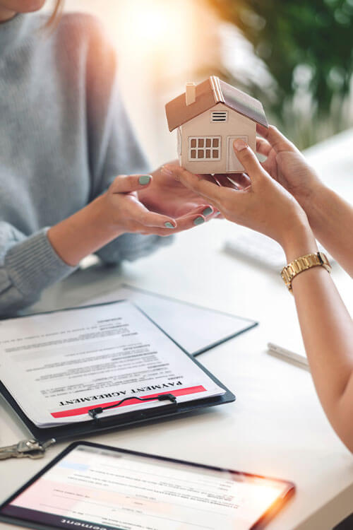 Real Estate Agent Company Delivering New Houses To Customers Aft Real Estate Agent Company Delivering New Houses To Customers Aft