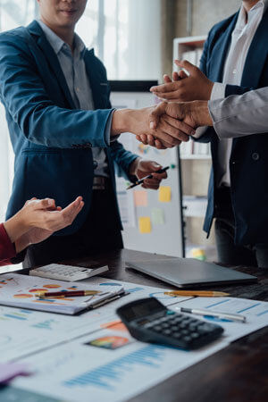 Group Business Workers Handshake At Meeting At Office Meeting Ro